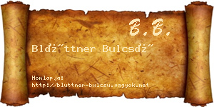 Blüttner Bulcsú névjegykártya